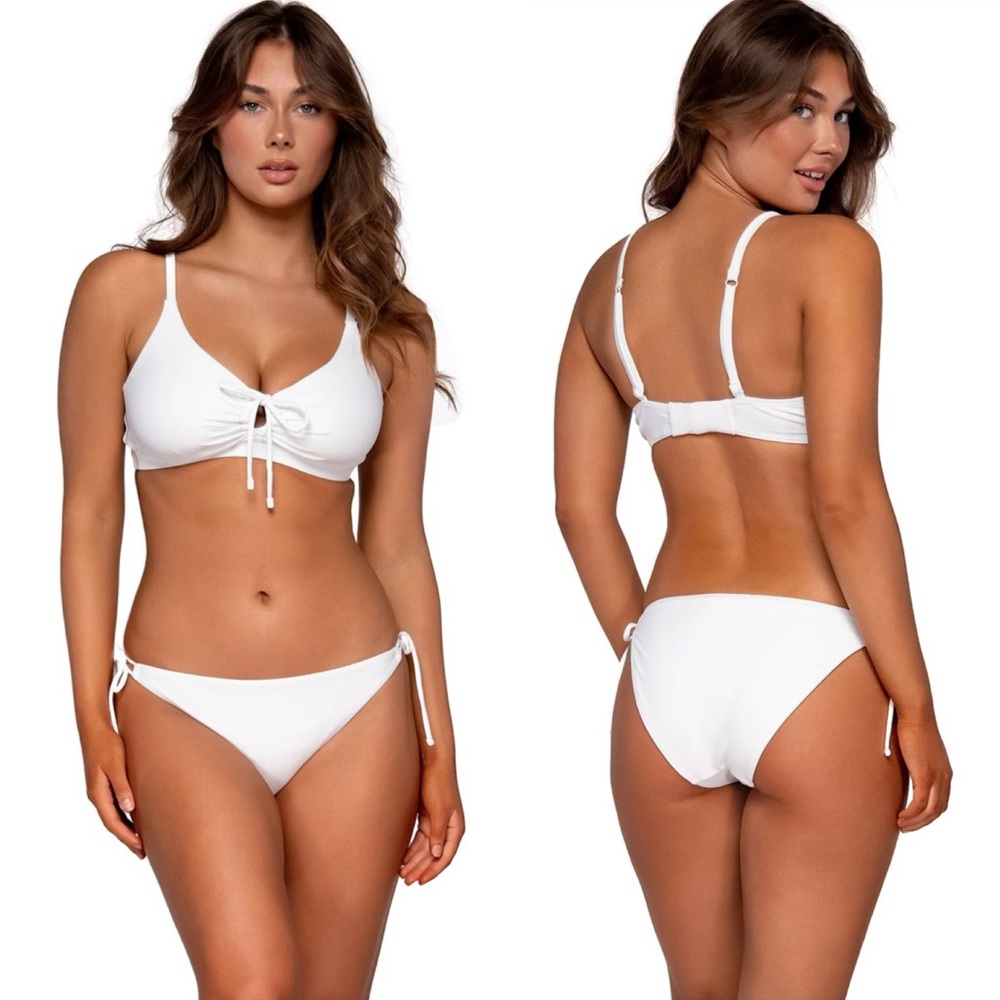 NWT Sunsets White Lily Kauai Keyhole Bikini Top